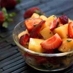 Minted Strawberry Melon Salad