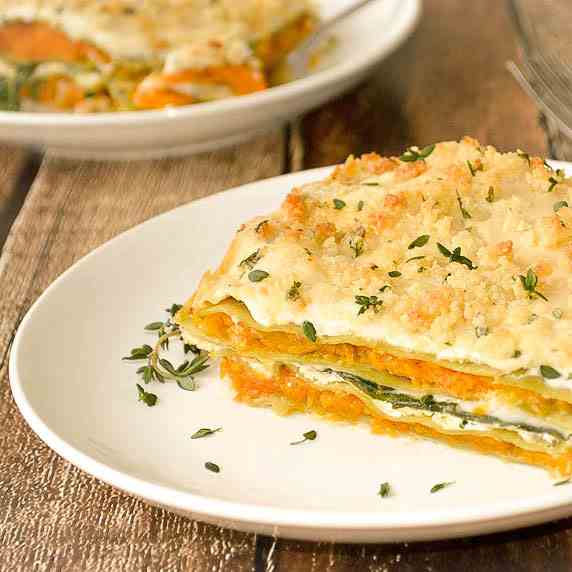 Butternut Squash and Spinach Lasagna