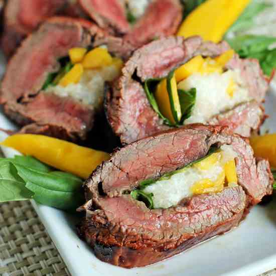 Grilled Stuffed Flank Steak