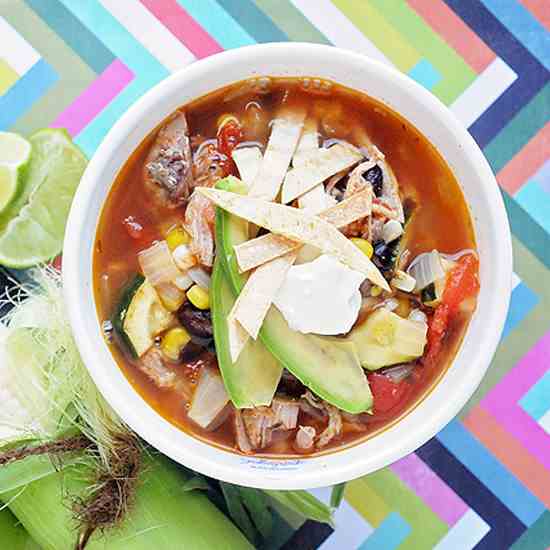 Quick Pork Enchilada Soup