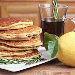 Quinoa Cornmeal Lemon Honey Pancakes