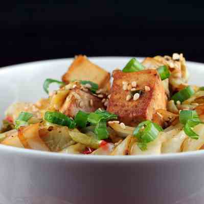 Sweet and Sour Cabbage With Tofu