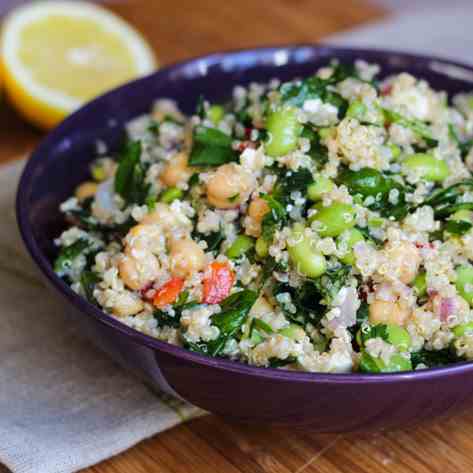 Edamame and Spinach Quinoa