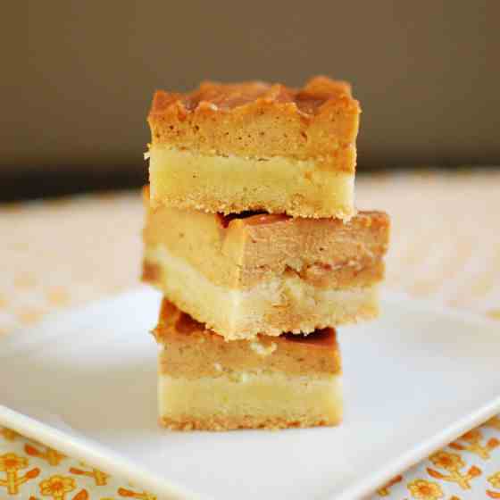 Pumpkin Salted Caramel Snickerdoodle Bars