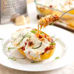 Margherita Spaghetti Squash Boats