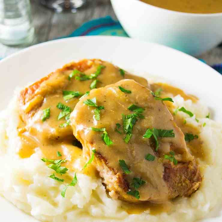 Smothered Slow Cooker Pork Chops