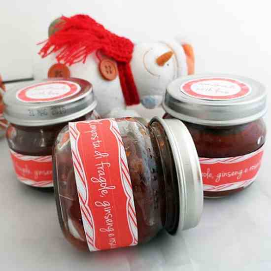 Strawberry,rose and ginseng jam