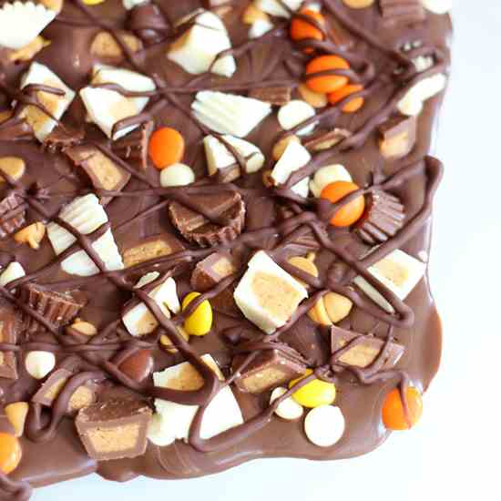 Triple Chocolate Peanut Butter Bark