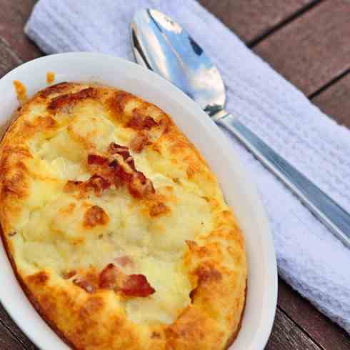 Cauliflower bacon gratin