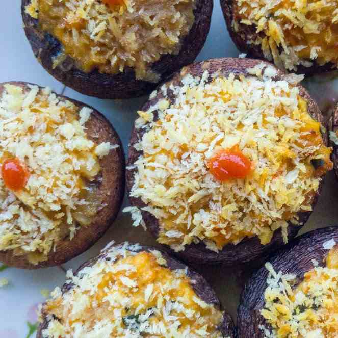 Tofu Stuffed Mushrooms