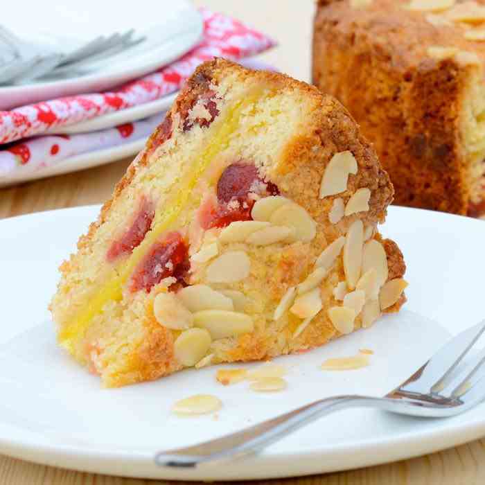 Marzipan and Cherry Cake