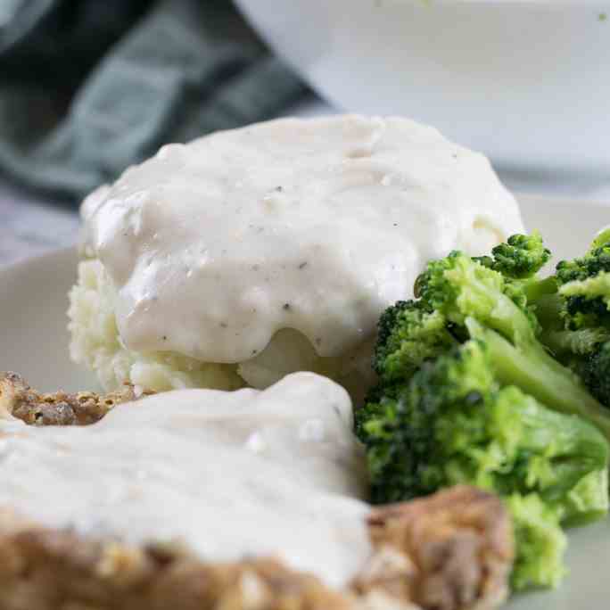 Dairy Free Mashed Potatoes and White Gravy