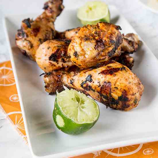 Grilled Chicken Drumsticks with Chili Lime