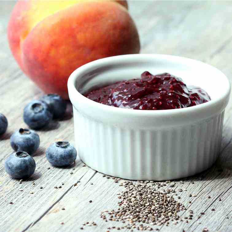 Blueberry Peach Chia Jam