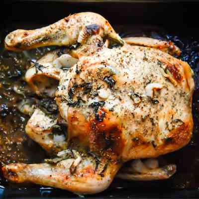 Roasted Garlic Basil Chicken 