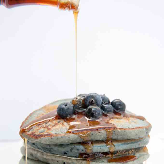 Vegan Blue-Berry Pancakes
