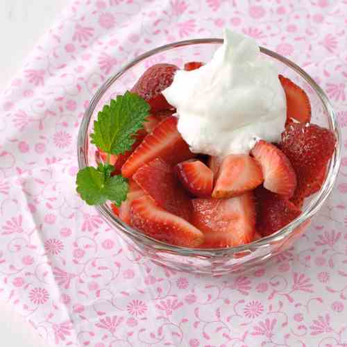 Strawberries in Meyer Lemon Syrup