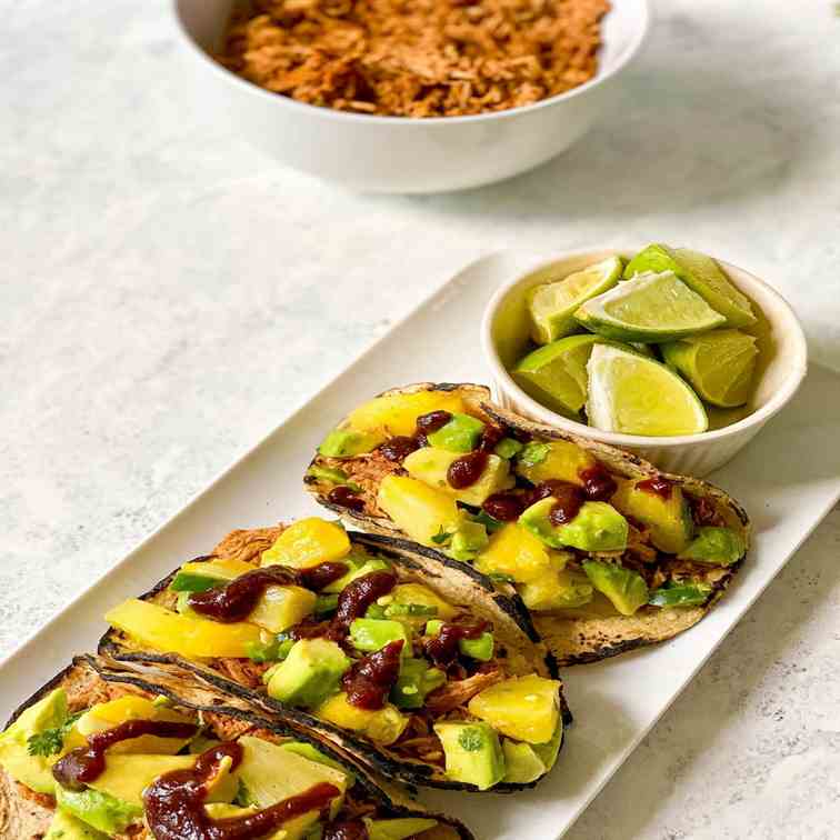 BBQ Chicken Tacos - Pineapple Salsa