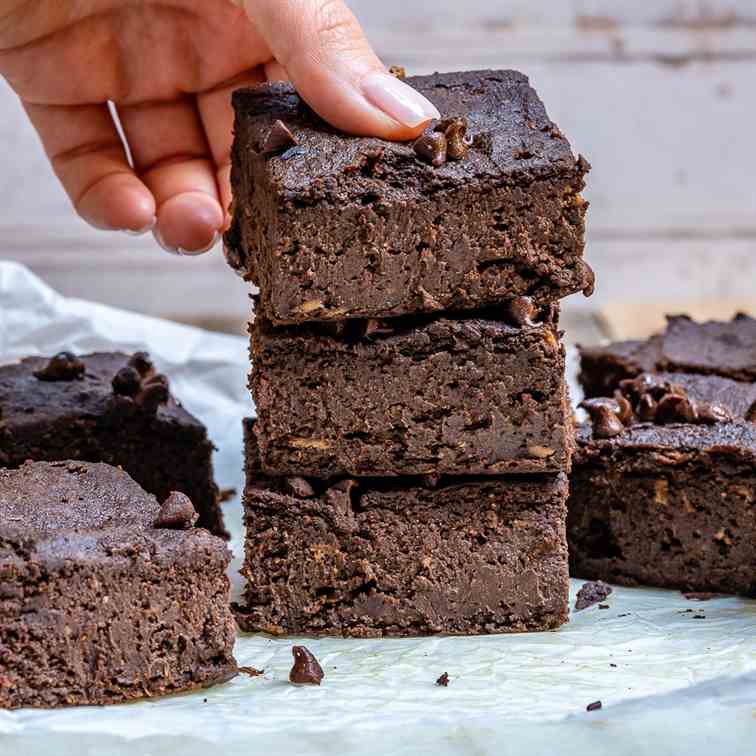 Vegan - Paleo Pumpkin Chocolate Brownies