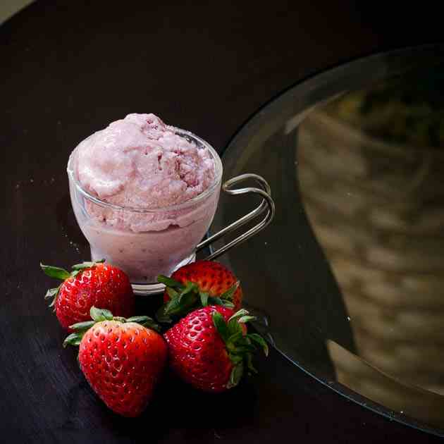 Easy Dairy-Free Strawberry Ice Cream