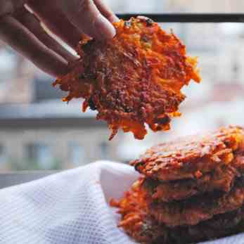 Cheddar, Scallion - Sriracha Latkes