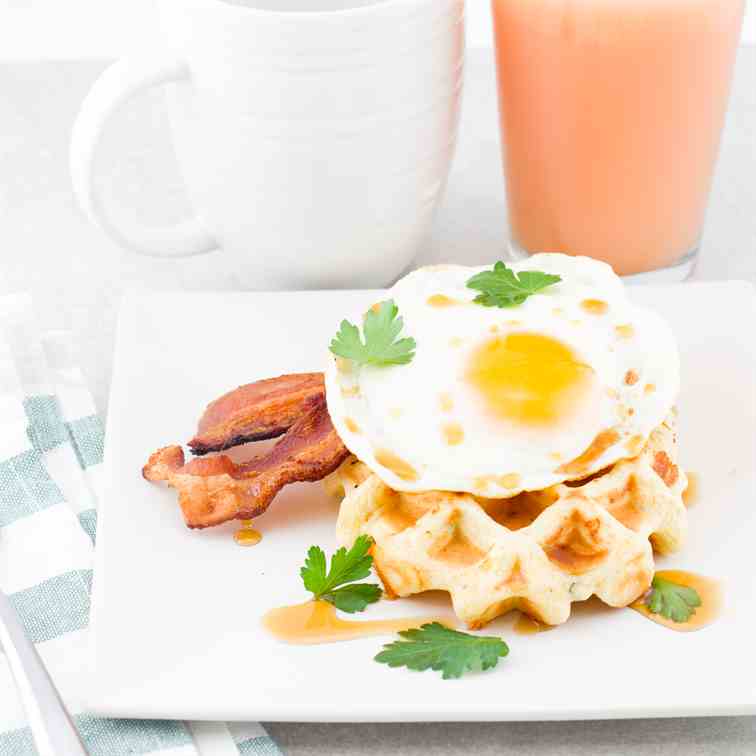 Sharp Cheddar Cornmeal Waffles