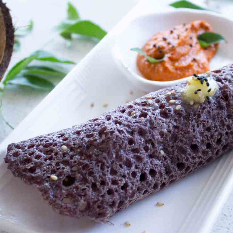 Black rice dosa 