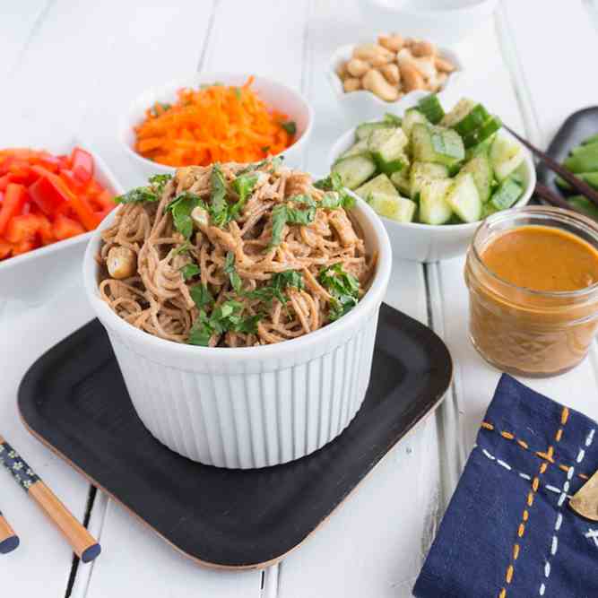 Cashew Noodle Salad with Fresh Vegetables