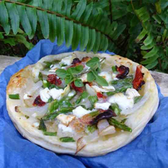 Goat Cheese and Asparagus Galette