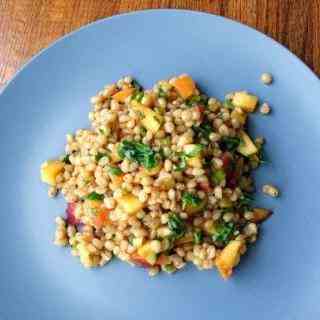 Peach & Basil Barley Salad