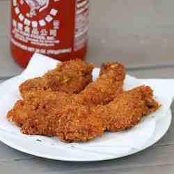 Panko coated fried chicken