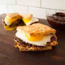 Breakfast Sandwich with Ancho Chile Jam