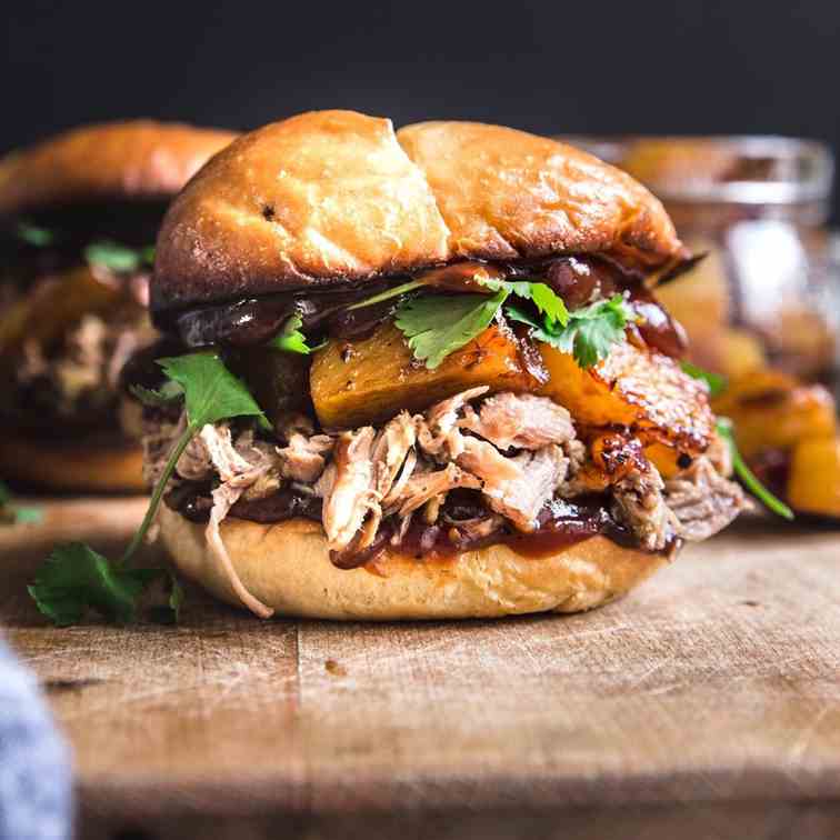 Pineapple Pulled Pork Sandwich