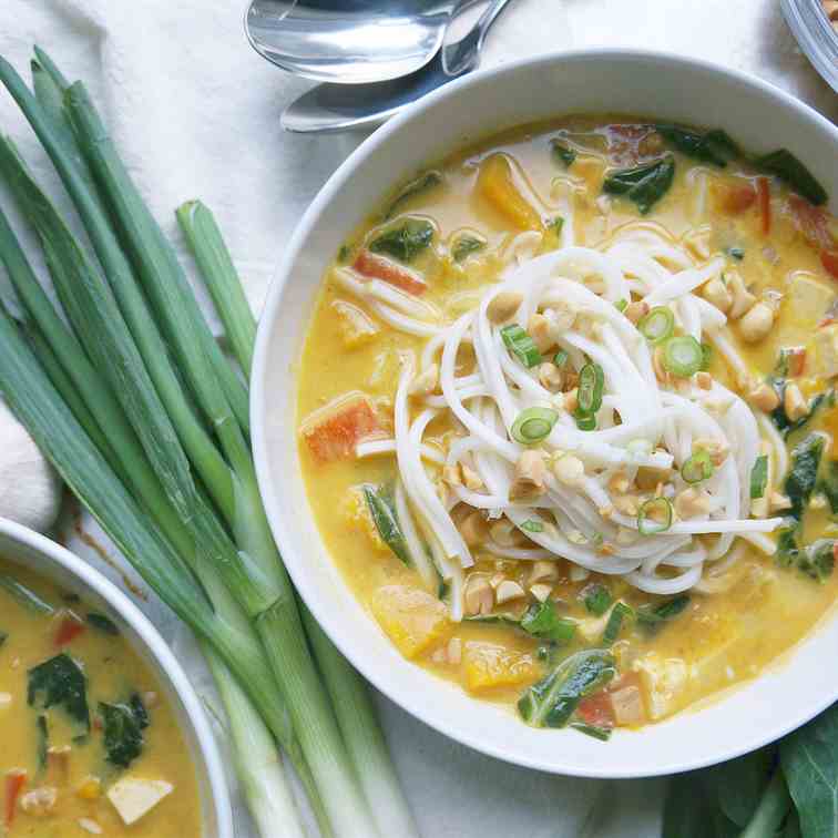 Spicy Pumpkin Noodle Soup