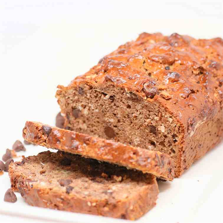 Banana Bread with Chocolate & Coconut