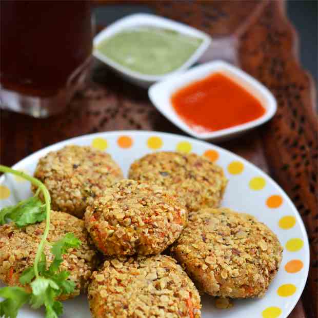 Oats Cutlet | Oats Tikki 