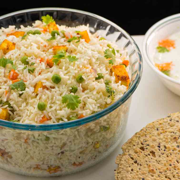 Paneer Pulao, Simple Paneer Pulav