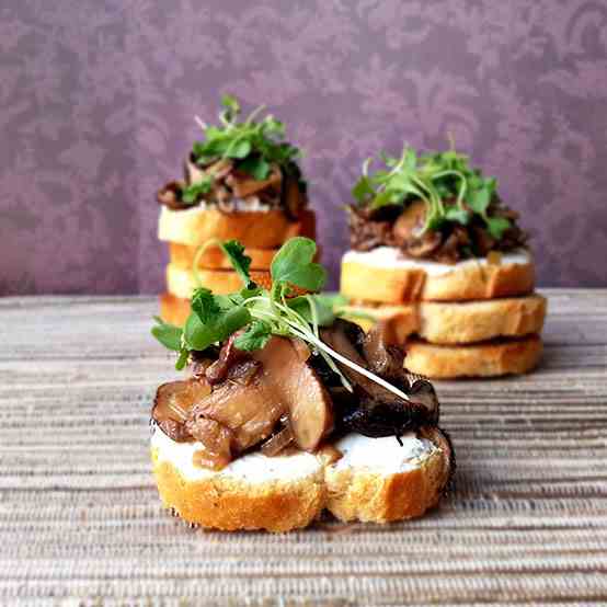 Wild mushroom bruschetta