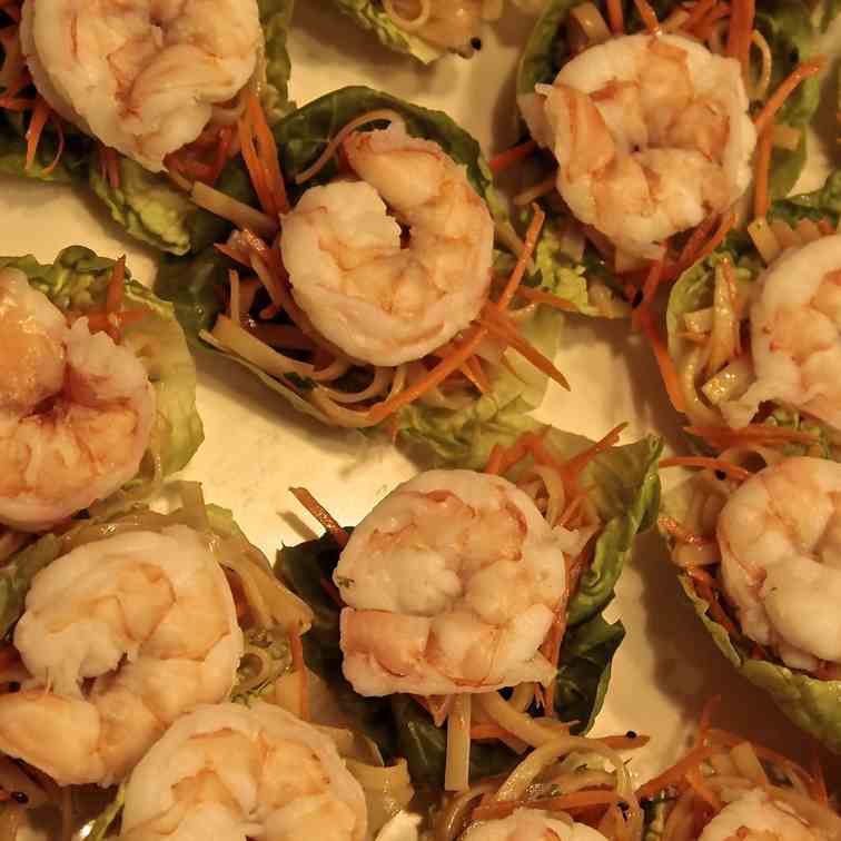 Thai Lettuce Wraps with Shrimp