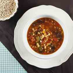 Barley and Lentil Soup with Swiss Chard