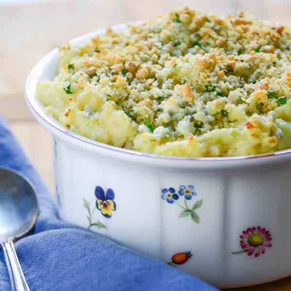 Luscious Blue and Gold Souffle