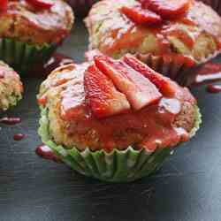 Strawberry poppy seed muffins