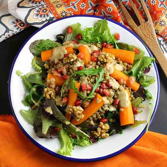 Lentil and Roasted Carrot Salad