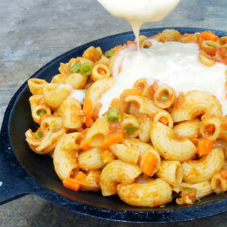 Vegetable pasta in roux recipe