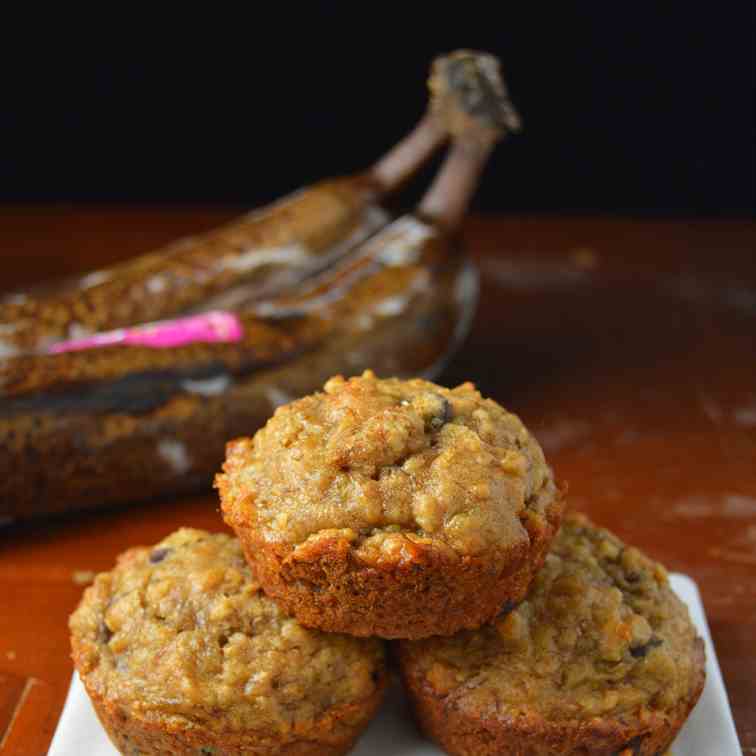 PB-Banana Chocolate Chip Muffins