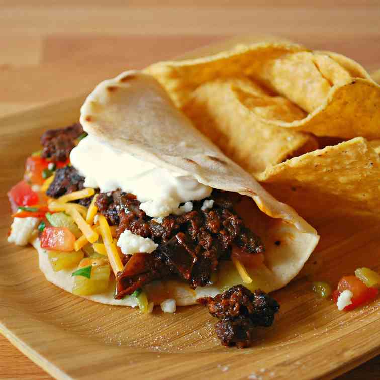 BBQ Beef & Chorizo Tacos