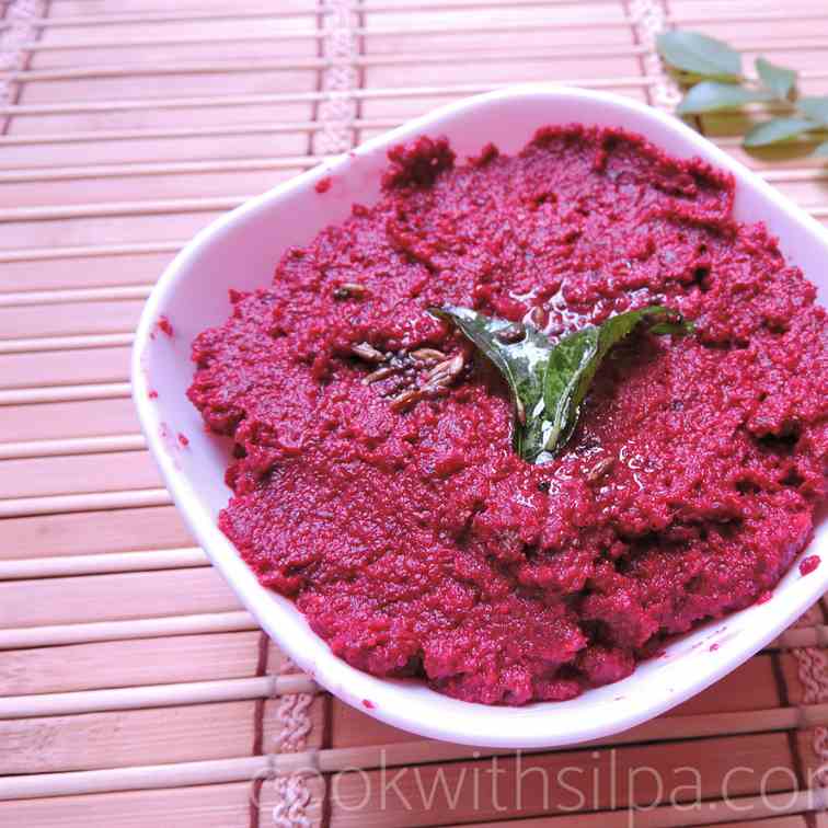 Beetroot chutney recipe - Indian style