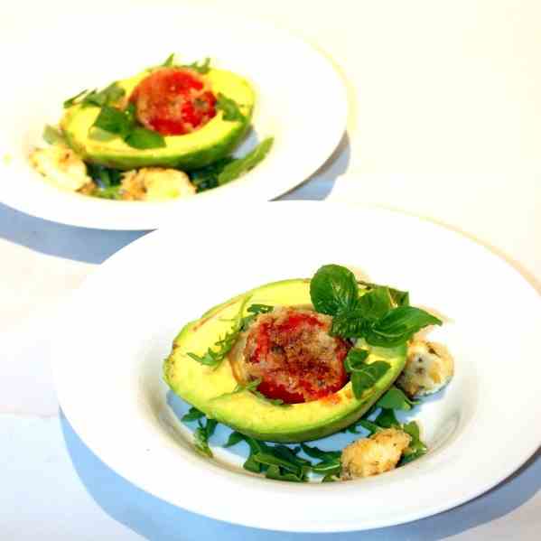 Caprese Bomb served in Avocado