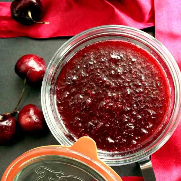 Cherry-Strawberry Jam with Schnapps
