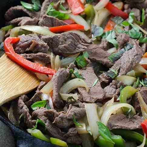 Thai basil beef stir fry